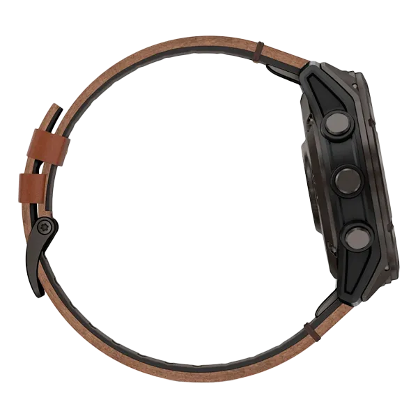 Смарт-часы Garmin Fenix 8 Pro - 51mm Amoled Sapphire Titanium Carbon Grey Chestnut Leather