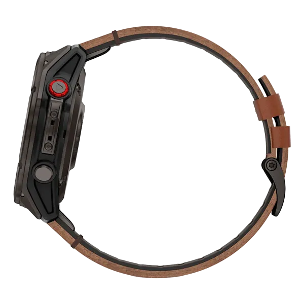 Смарт-часы Garmin Fenix 8 Pro - 51mm Amoled Sapphire Titanium Carbon Grey Chestnut Leather