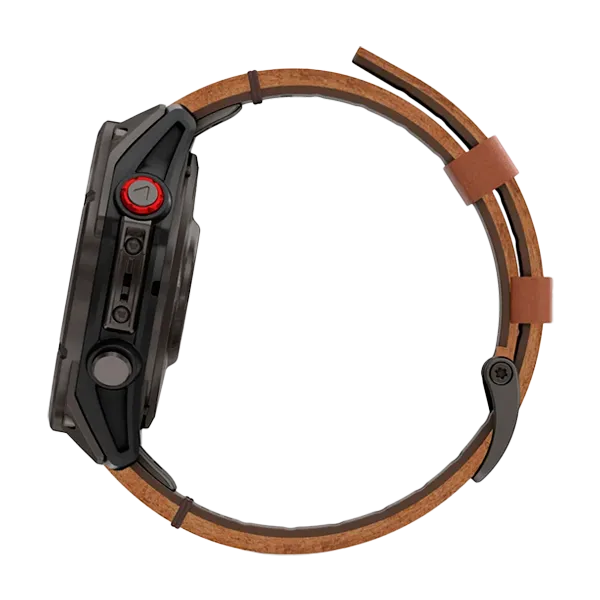 Смарт-часы Garmin Fenix 8 Pro - 47mm Amoled Sapphire Titanium Carbon Grey Chestnut Leather