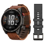 Смарт-часы Garmin Fenix 8 Pro - 47mm Amoled Sapphire Titanium Carbon Grey Chestnut Leather
