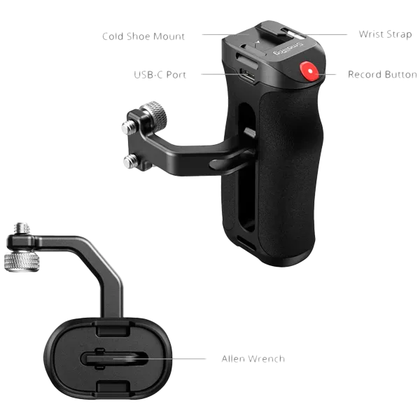 Ручка боковая SmallRig 4928 с кнопкой управления для Sony/Canon/FujiFilm/Panasonic (1/4