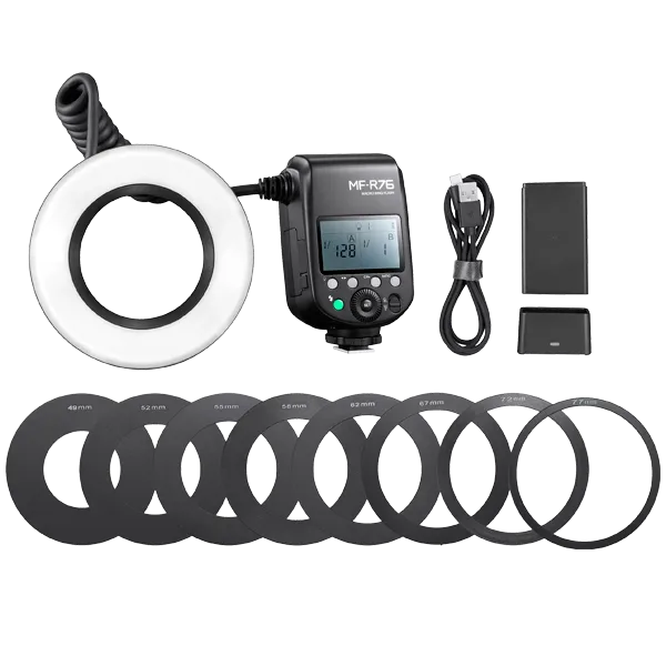 Вспышка для макросъемки Godox MF-R76 кольцевая