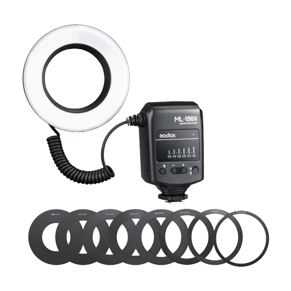 Вспышка для макросъемки Godox ML-150II кольцевая