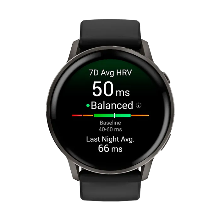 Смарт-часы Garmin Venu 4-45 мм темно-серый с черным ремешком