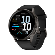 Смарт-часы Garmin Venu 4-45 мм темно-серый с черным ремешком
