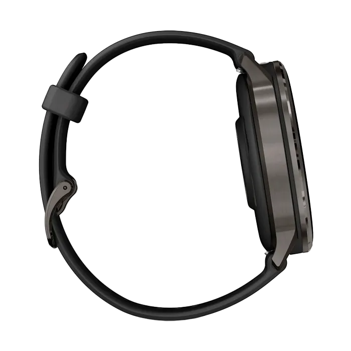 Смарт-часы Garmin Venu 4-45 мм темно-серый с черным ремешком