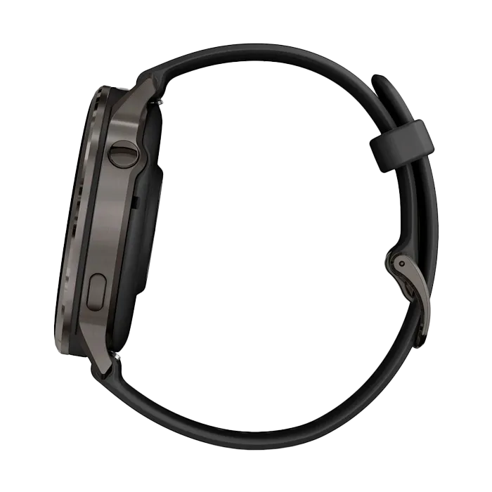 Смарт-часы Garmin Venu 4-45 мм темно-серый с черным ремешком
