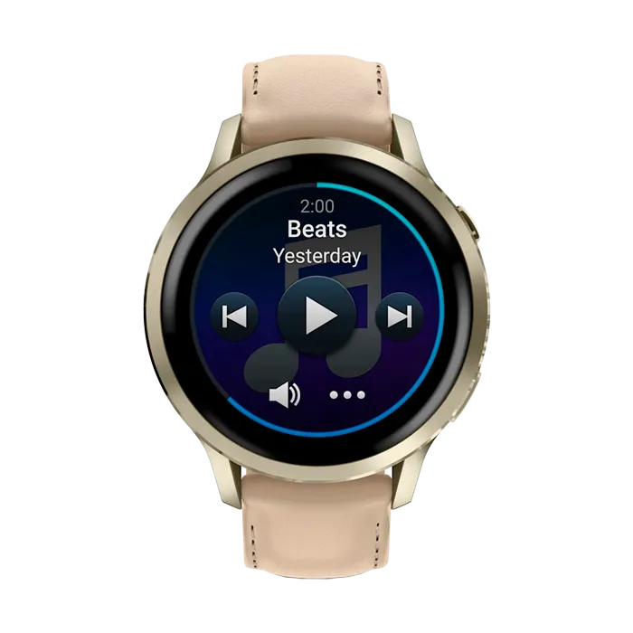 Смарт-часы Garmin Venu 4-41 мм лунно-золотистый с кожаным ремешком песочного цвета