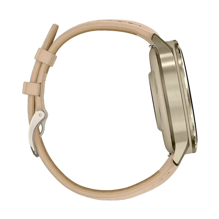 Смарт-часы Garmin Venu 4-41 мм лунно-золотистый с кожаным ремешком песочного цвета