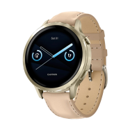 Смарт-часы Garmin Venu 4-41 мм лунно-золотистый с кожаным ремешком песочного цвета