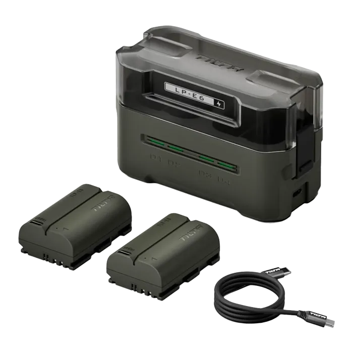 Зарядный кейс Tilta Charging Station Battery Kit для LP-E6P (2 батарейки)