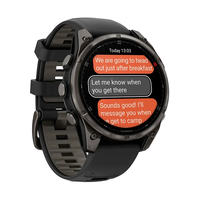 Смарт-часы Garmin Fenix 8 Pro - 47 мм AMOLED, Sapphire, DLC, угольно-серый, черный силиконовый рем-к