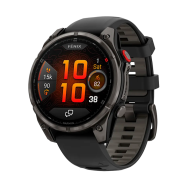 Смарт-часы Garmin Fenix 8 Pro - 47 мм AMOLED, Sapphire, DLC, угольно-серый, черный силиконовый рем-к