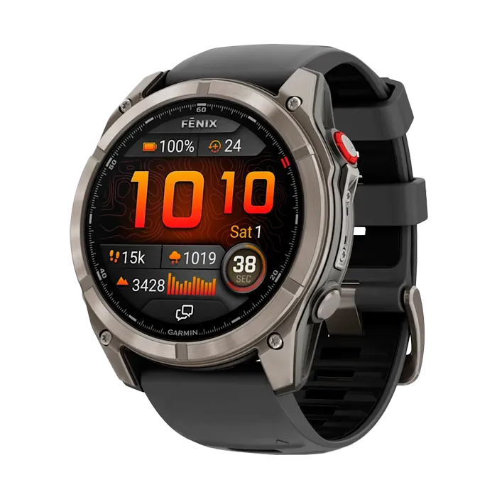 Смарт-часы Garmin Fenix 8 Pro - 51 мм,AMOLED Sapphire, серебристо-серый, графитово-черный сил.рем-к 