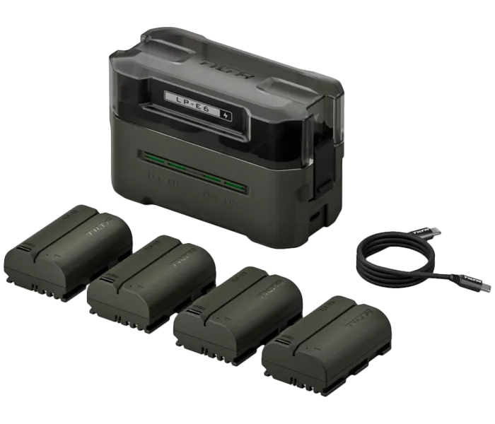 Зарядный кейс Tilta Charging Station Battery Kit для LP-E6P(4 батарейки)