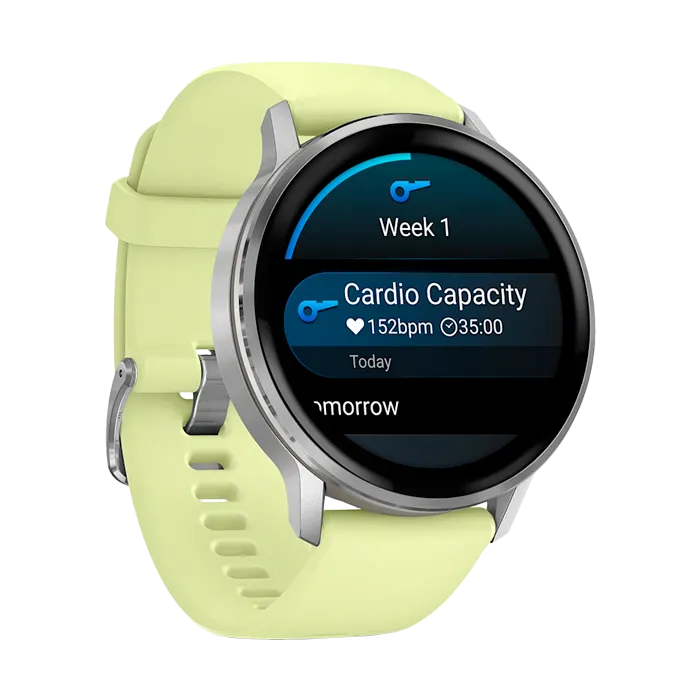 Смарт-часы Garmin Venu 4-45 мм серебристый с лимонным ремешком