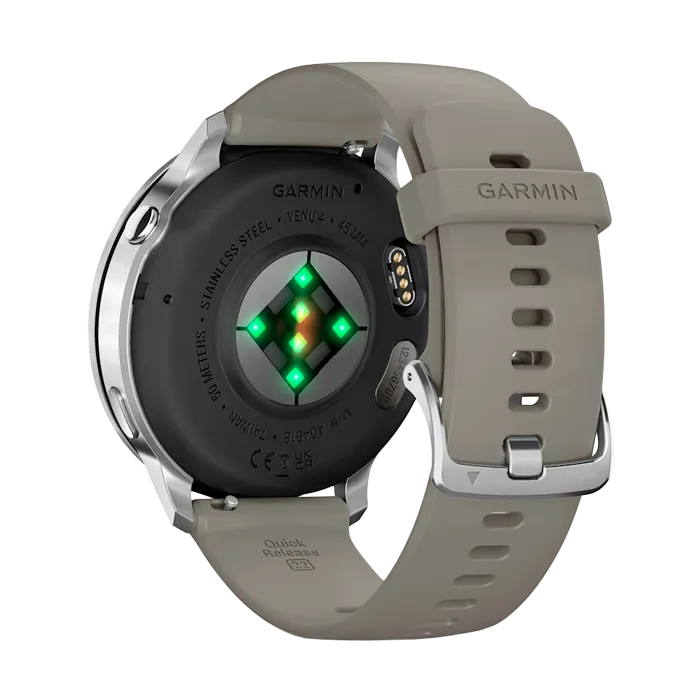 Смарт-часы Garmin Venu 4-45 мм серебристый с серым ремешком