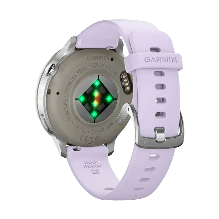 Смарт-часы Garmin Venu 4-41 мм серебристый с сиренево-голубым ремешком