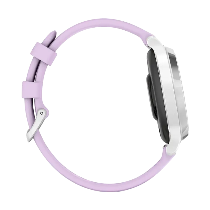 Смарт-часы Garmin LILY 2 Active с серебристым безелем, фиолетовый силиконовый ремешок