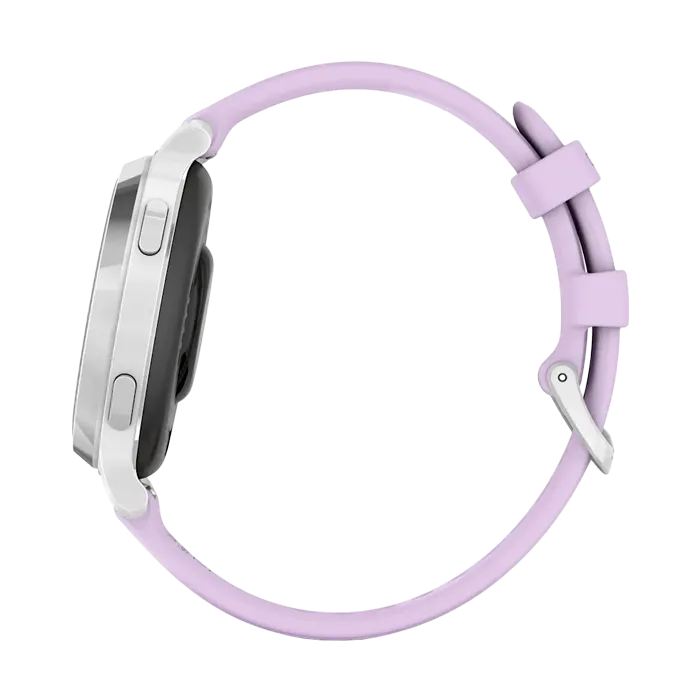 Смарт-часы Garmin LILY 2 Active с серебристым безелем, фиолетовый силиконовый ремешок