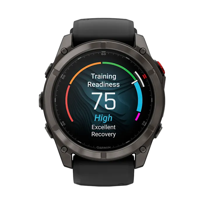 Смарт-часы Garmin Fenix 8 Pro - 51mm AMOLED Sapphire, DLC, угольно-серый, черный силиконовый ремешок