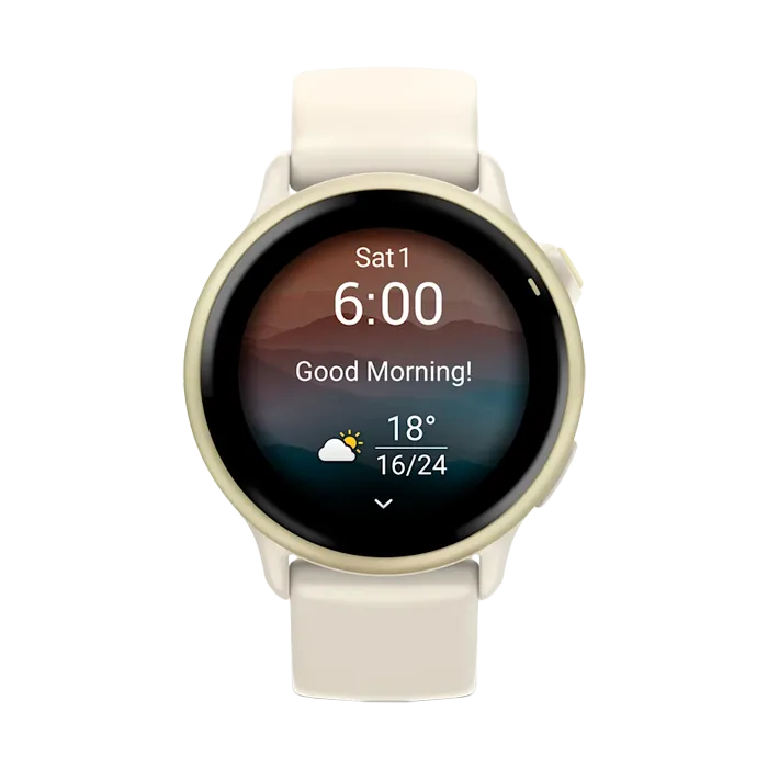 Смарт-часы Garmin Vivoactive 6 лунно-золотистый с ремешком цвета слоновой кости