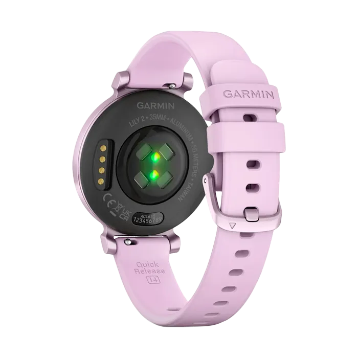 Смарт-часы Garmin Lily 2 с безелем лилового цвета, лиловый силиконовый ремешок