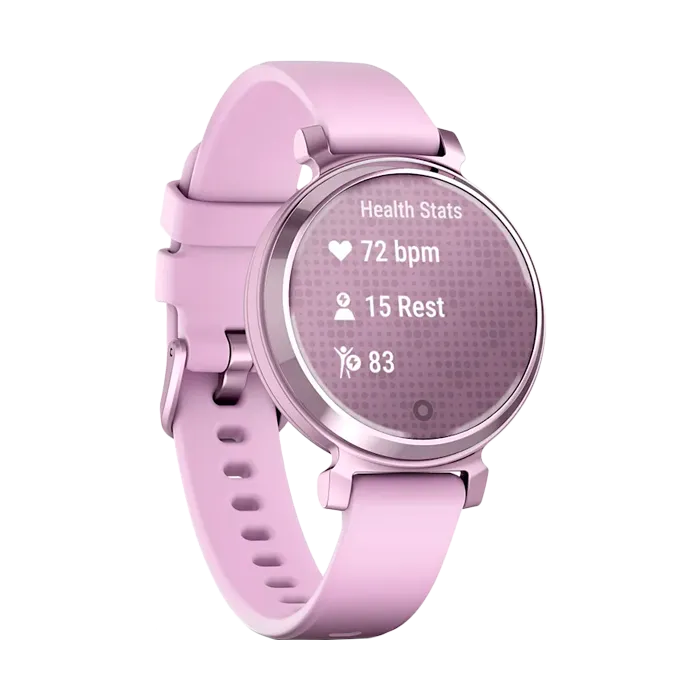 Смарт-часы Garmin Lily 2 с безелем лилового цвета, лиловый силиконовый ремешок