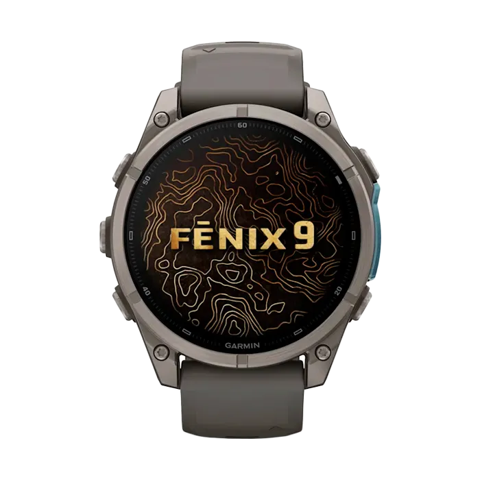 Смарт-часы Garmin Fenix 9 - 47 мм, титановый, пепельно-серый силиконовый ремешок