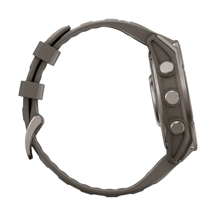 Смарт-часы Garmin Fenix 9 - 47 мм, титановый, пепельно-серый силиконовый ремешок