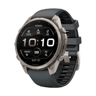 Смарт-часы Garmin Fenix 9 Pro - 47mm Amoled,Titanium, черный силиконовый ремешок