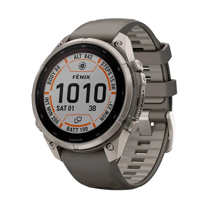 Смарт-часы Garmin Fenix 9 Pro - 47mm Solar inReach,Titanium, графитово-чёрный силиконовый ремешок