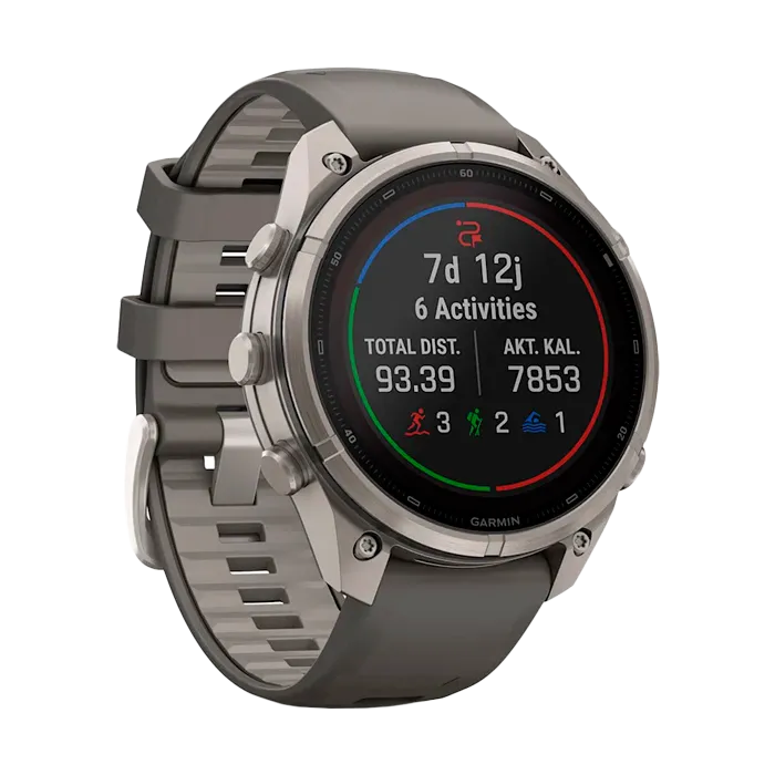Смарт-часы Garmin Fenix 9 Pro - 47mm Solar inReach,Titanium, графитово-чёрный силиконовый ремешок