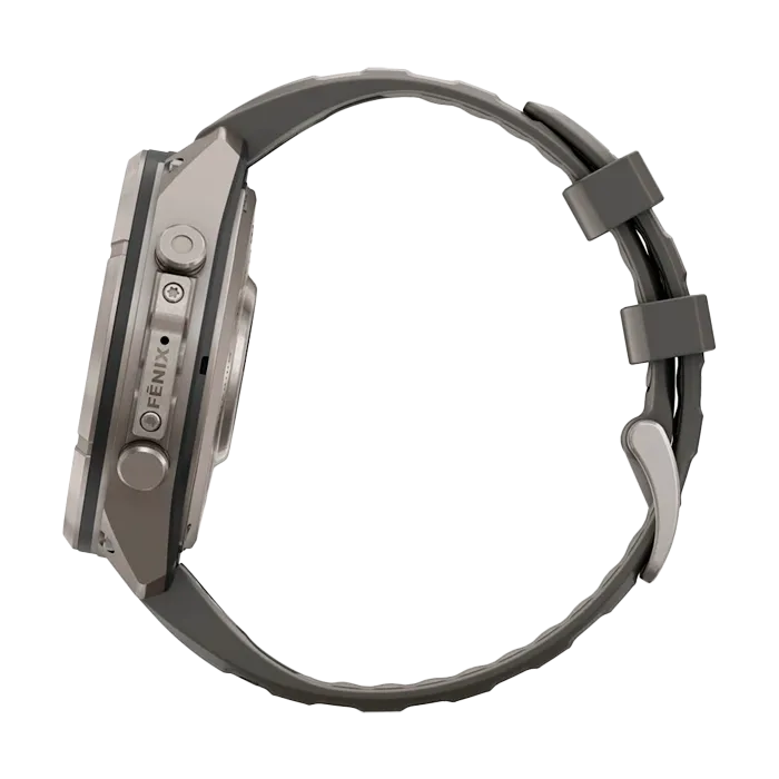Смарт-часы Garmin Fenix 9 Pro - 47mm Solar inReach,Titanium, графитово-чёрный силиконовый ремешок