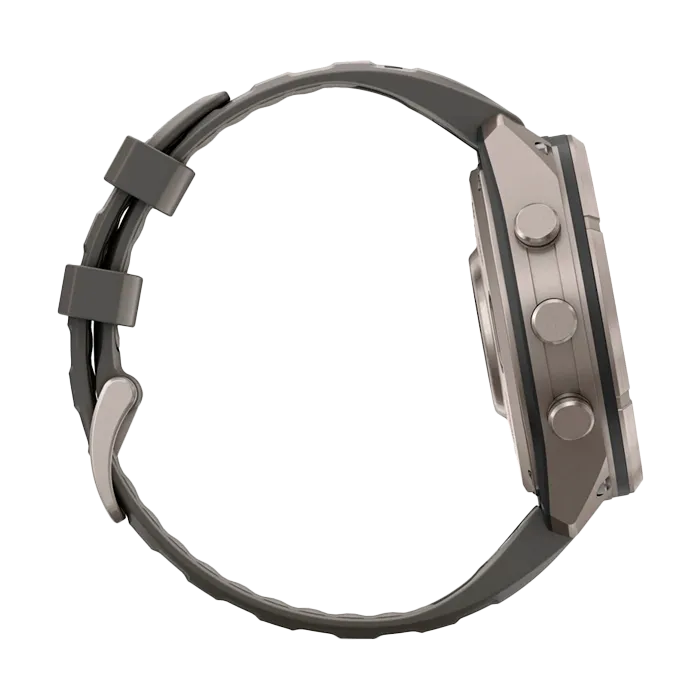 Смарт-часы Garmin Fenix 9 Pro - 47mm Solar inReach,Titanium, графитово-чёрный силиконовый ремешок