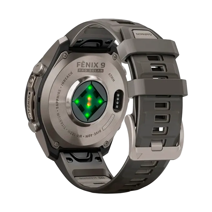 Смарт-часы Garmin Fenix 9 Pro - 47mm Solar inReach,Titanium, графитово-чёрный силиконовый ремешок