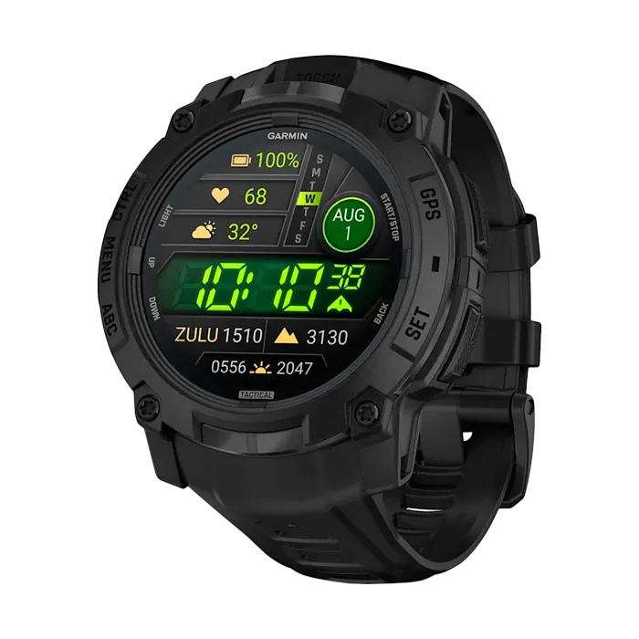 Смарт-часы Garmin INSTINCT 3 - 50mm AMOLED, Tactical Edition черный с черным ремешком 