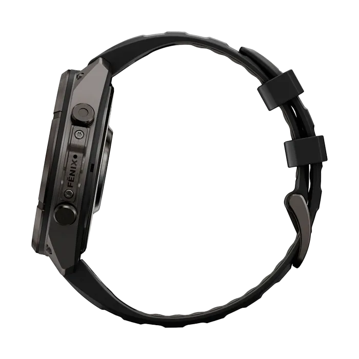 Смарт-часы Garmin Fenix 9 Pro - 47mm Amoled,темно-серый с черным силиконовым ремешком