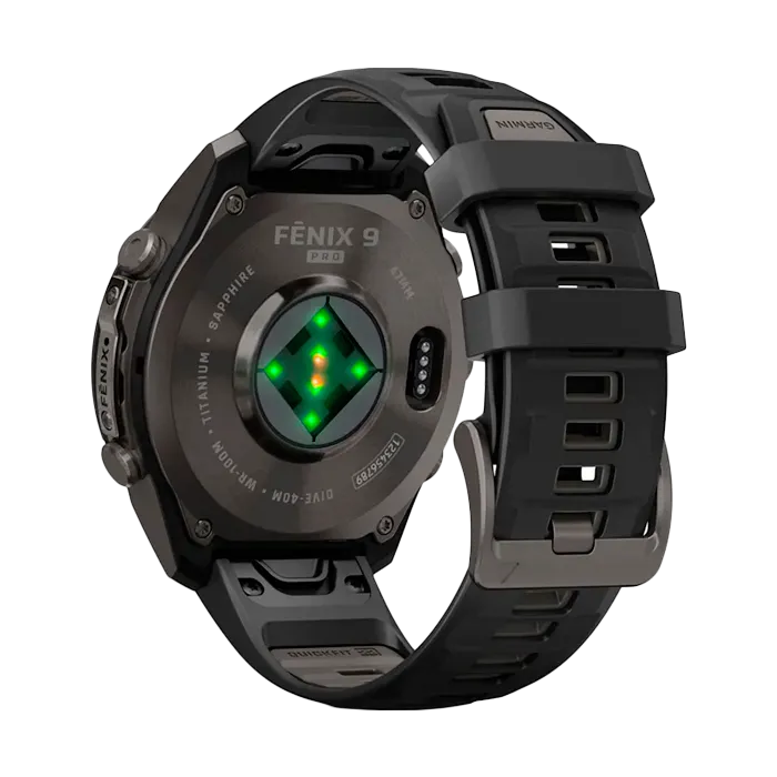 Смарт-часы Garmin Fenix 9 Pro - 47mm Amoled,темно-серый с черным силиконовым ремешком