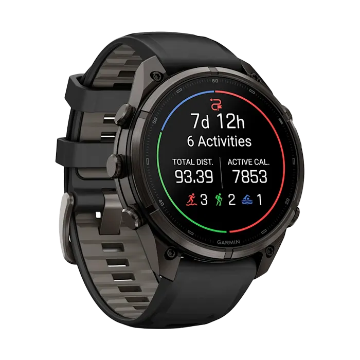 Смарт-часы Garmin Fenix 9 Pro - 47mm Amoled,темно-серый с черным силиконовым ремешком