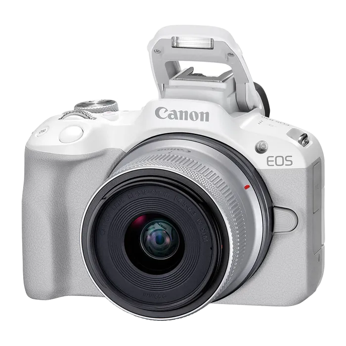 Беззеркальный фотоаппарат Canon EOS R50 Kit RF-S 18-45mm f/4.5-6.3 IS STM Белый