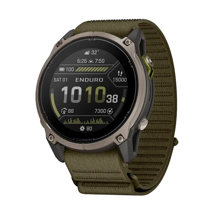 Смарт-часы Garmin Enduro 4 с оливковым ремешком ComfortFit